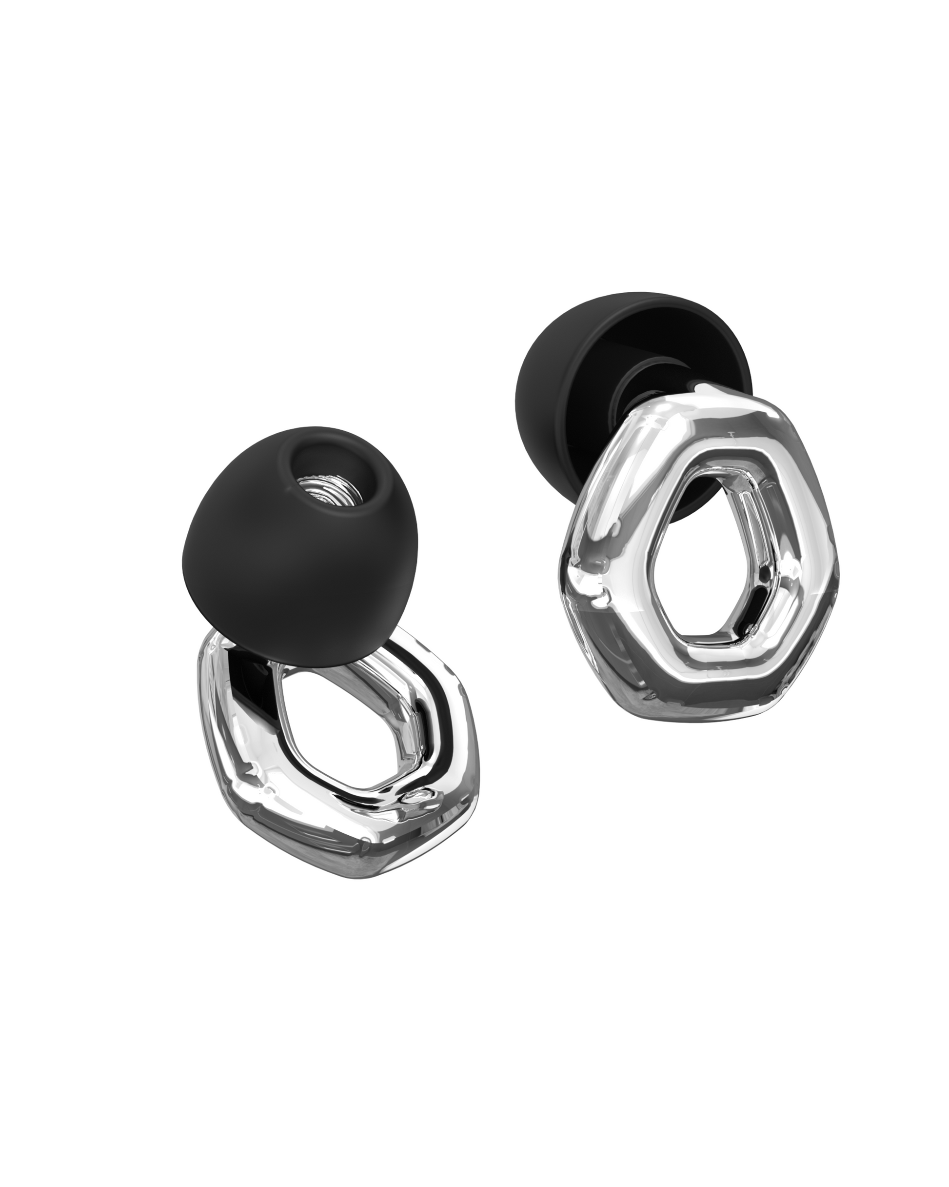 Silver Ear Plugs for Sleeping Noise Cancelling - 27dB Earplugs for Noise Reduction - Reusable Hearing Protection Ear Plug for Concerts, Working, Snoring - Carrying Case & 8 Eartips
