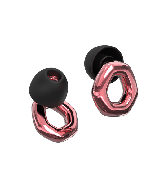 Rose Gold Ear Plugs for Sleeping Noise Cancelling - 27dB Earplugs for Noise Reduction - Reusable Hearing Protection Ear Plug for Concerts, Working, Snoring - Carrying Case & 8 Eartips
